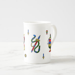 Caneca De Porcelana Briscola Aces - Design da placa italiana