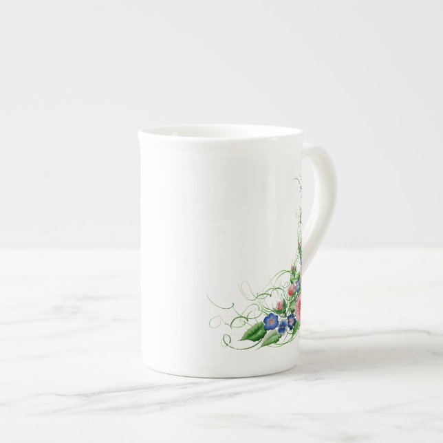 Caneca De Porcelana Buquê fino (Frente Esquerda)