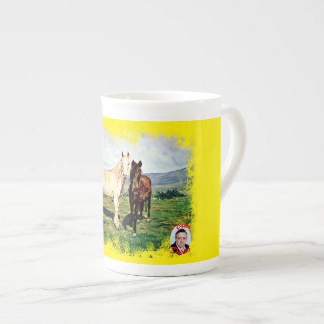 Caneca De Porcelana Caballos (Frente Esquerda)
