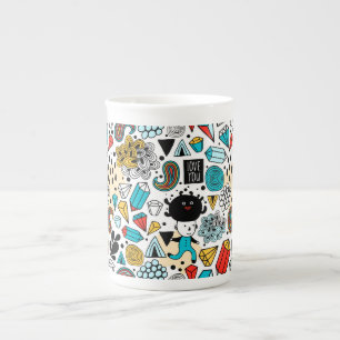 Caneca De Porcelana Cabeça louca
