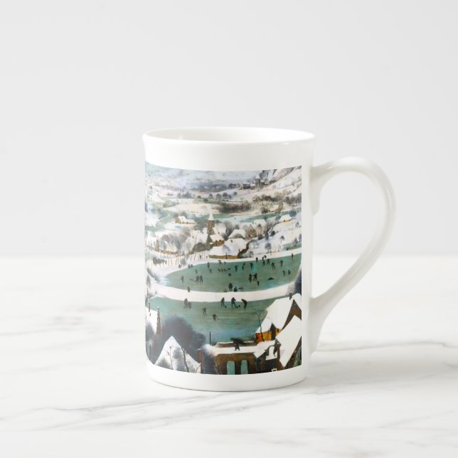 Caneca De Porcelana Caçadores na Paisagem da Neve Pieter Bruegel (Direita)