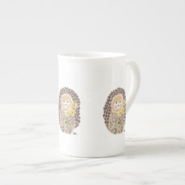 Caneca De Porcelana Cachorro de ouriço alegre