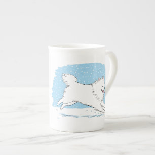 Caneca De Porcelana Cachorro Esquimó Americano - Personalizado com Es