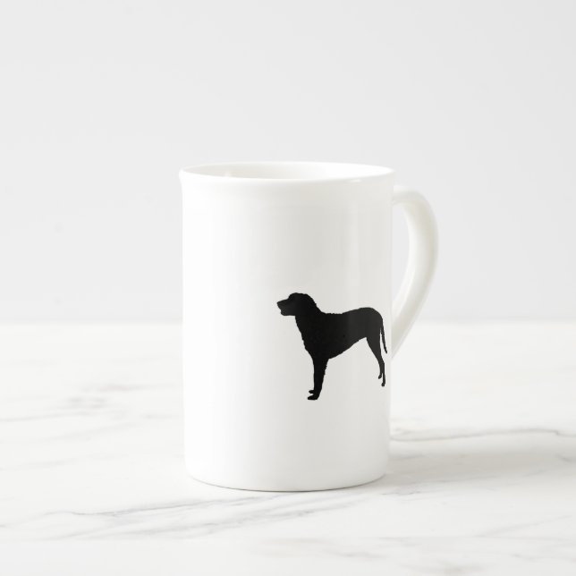 Caneca De Porcelana Cachorros de Amor com Silhuette de Retriever Reves (Frente Esquerda)