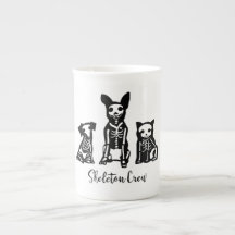 Cães e gato de grupo de esqueleto