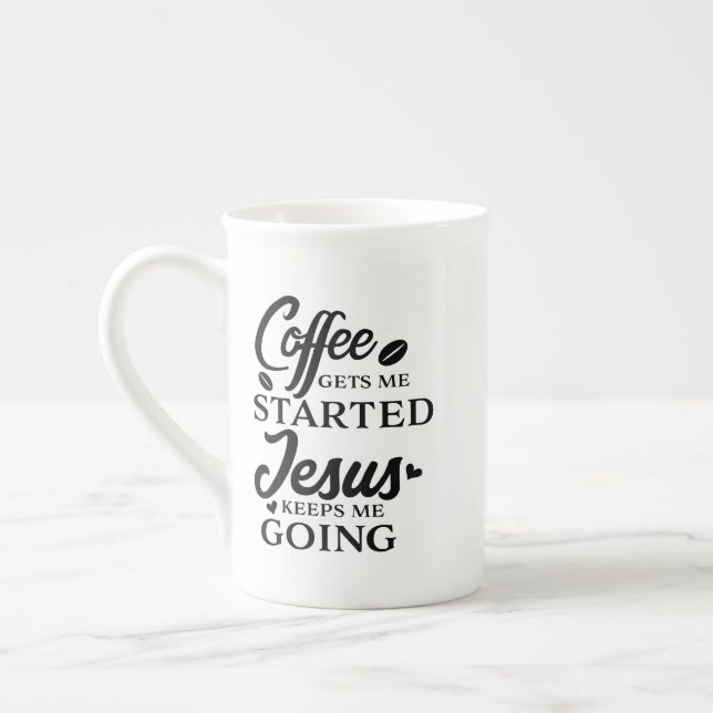 Caneca De Porcelana Café De Cotação Cristã Me Dá Um Script Iniciado (Esquerda)