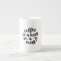 Café é abraço em uma cota de café engraçada