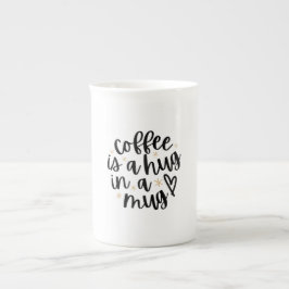 Caneca De Porcelana Café é abraço em uma cota de café engraçada
