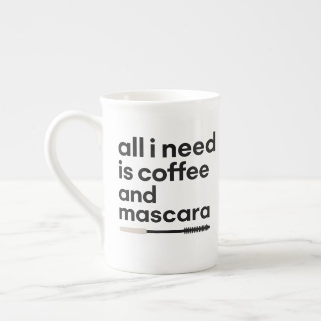 Caneca De Porcelana Café e Rímel (Esquerda)
