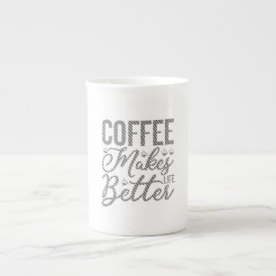 Caneca De Porcelana Café Torna A Vida Melhor