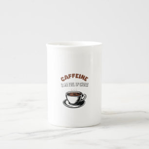 Caneca De Porcelana Cafeína é meu combustível de escolha