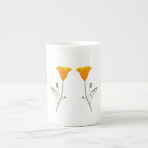 Caneca De Porcelana California Poppy Bone China Mug