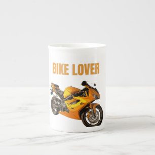 Caneca De Porcelana Camiseta de Motocicleta para Amante de Bicicleta
