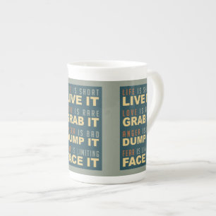 Caneca De Porcelana Canetas de conselho de vida motivacionais