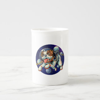 Caneca De Porcelana Cão Astronauta, cão espacial