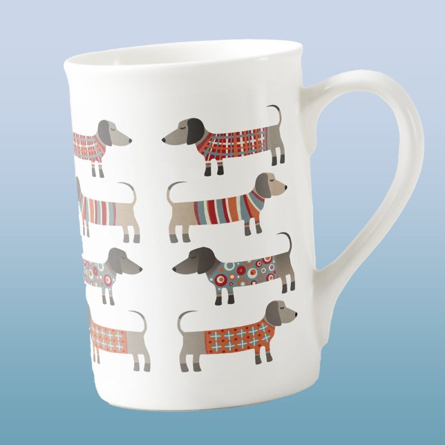 Caneca De Porcelana Cão de Enchimento (Dachshund Wiener Sausage Dog mug)