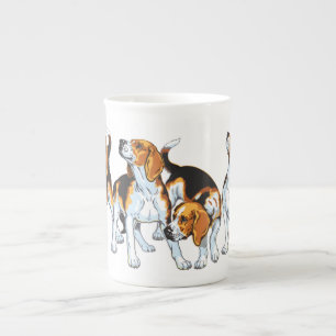 Caneca De Porcelana cãozinho ósseo cãozinho