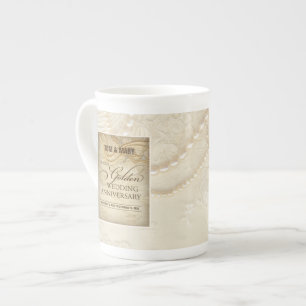 Caneca De Porcelana Capas personalizáveis de 50º aniversário de casame