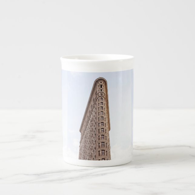 Caneca De Porcelana Cartão postal de construção flatiron (Frente)