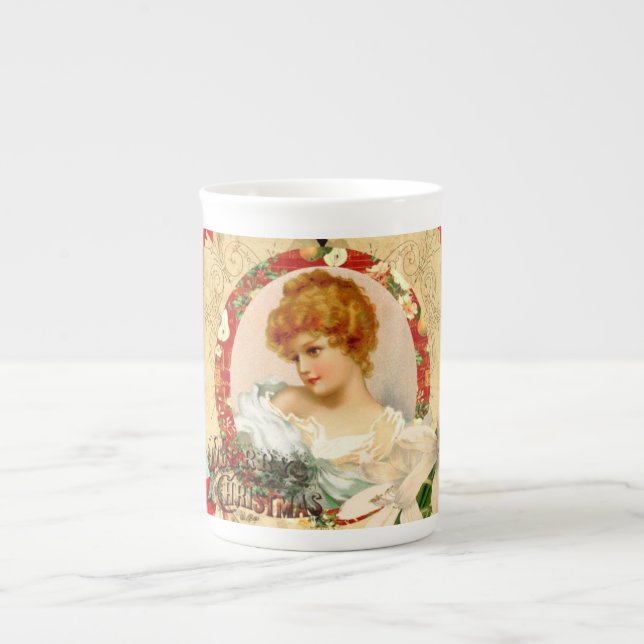 Caneca De Porcelana Cartões de natal (Frente)