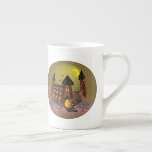 Caneca De Porcelana Casa das bruxas do Dia das Bruxas e castelo dos va