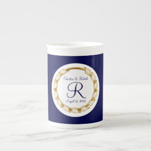 Caneca De Porcelana Casamento Monograma