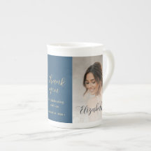 Casamento personalizado com bolinhas azuis e doura