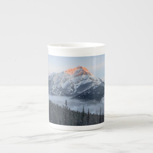 Caneca De Porcelana Cascade Mountain Bone China Mug (Frente)