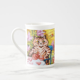 Caneca De Porcelana Cat Garden Party