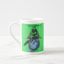 Caneca De Porcelana Cat in Witch Hat Mug
