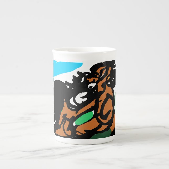 Caneca De Porcelana Cavalo selvagem  (Frente)