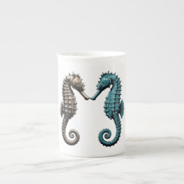 Caneca De Porcelana Cavalos-marinhos