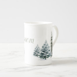 Caneca De Porcelana Cena de inverno Personalizada