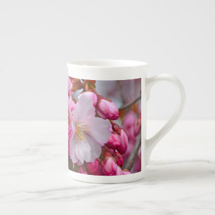 Caneca De Porcelana Cereja rosa floresce