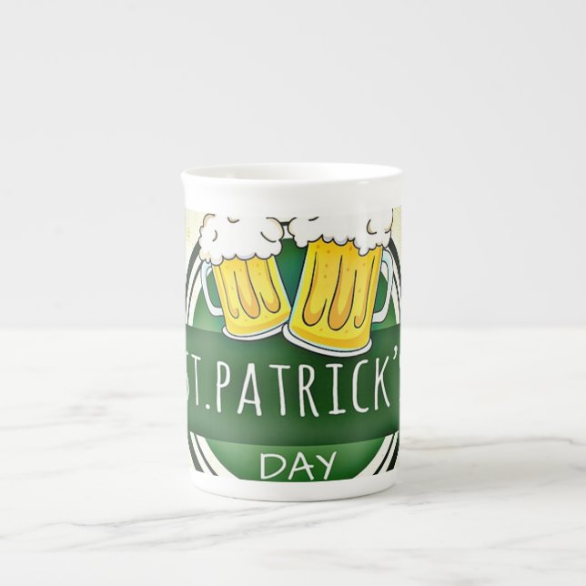 Caneca De Porcelana Cervejas do Dia de São Patrício (Frente)