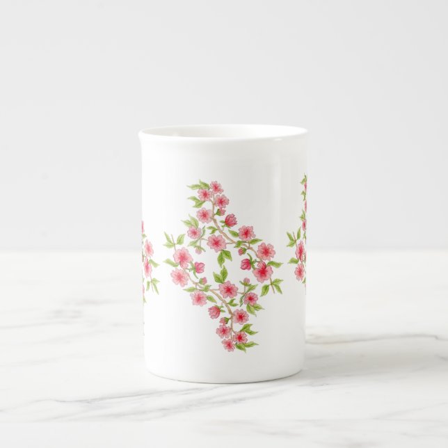 Caneca De Porcelana Cherry Blossoms Bone China Mug (Frente)