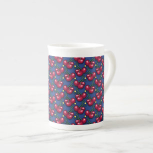Caneca De Porcelana Cherry Pattern