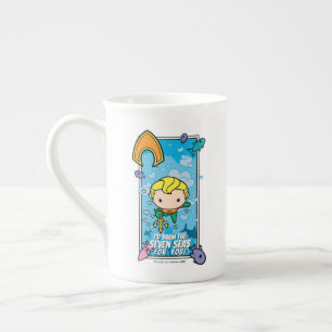 Caneca De Porcelana Chibi Aquaman - Vou Natação Os Sete Mares