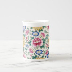 Caneca De Porcelana Chinoiserie Floral Chintz