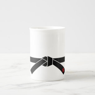 Caneca De Porcelana Cinturão negro, 黒帯 das artes marciais, 武道