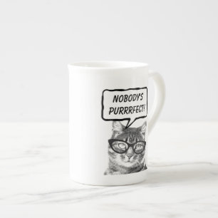 Caneca De Porcelana Citação de gato engraçada trocadilhos de porcelana
