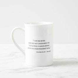 Caneca De Porcelana Citação II de Jane Eyre - Estilo Clássico