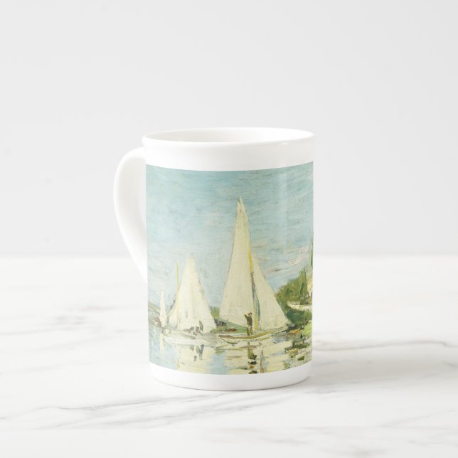 Caneca De Porcelana Claude Monet. Regattas em Argenteuil (Frente Esquerda)