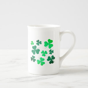 Caneca De Porcelana Clover Shamrock Dia de São Patrício verde irland