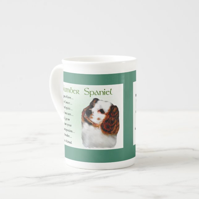 Caneca De Porcelana Clumber Spaniel Puppy (Frente Esquerda)