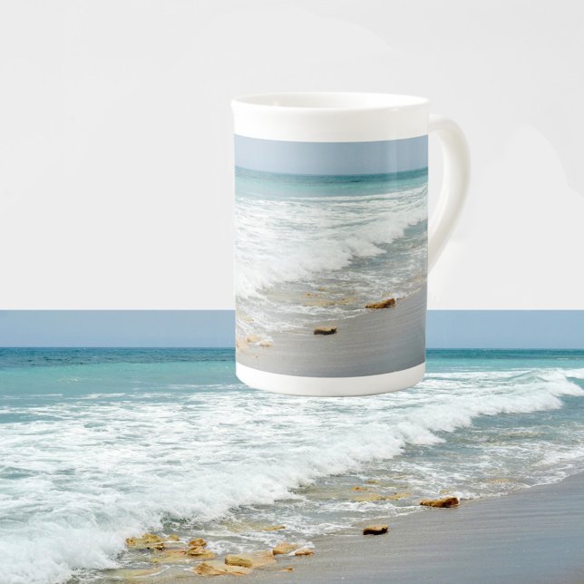 Caneca De Porcelana Coastal Beach Blowks Jupiter Fotografia FL (Criador carregado)