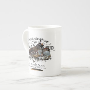 Caneca De Porcelana codorniz de outono moderno