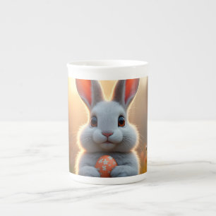 Caneca De Porcelana Coelho da Páscoa Feliz na Magia da Primavera