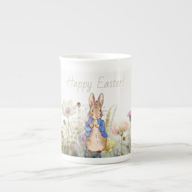 Caneca De Porcelana coelho de Páscoa (Frente)