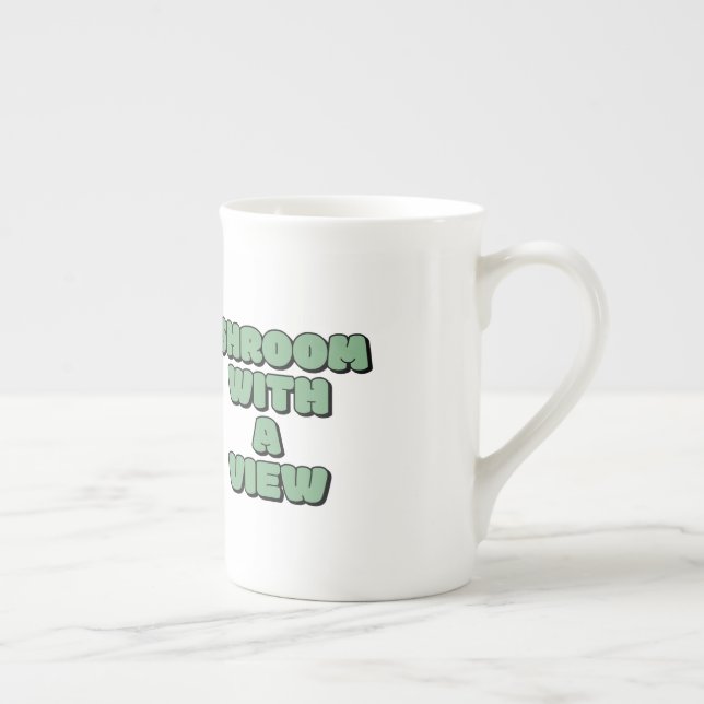 Caneca De Porcelana Cogumelo com vista  (Direita)